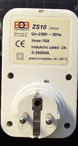 časovač, mechanická spínací zásuvka - 3