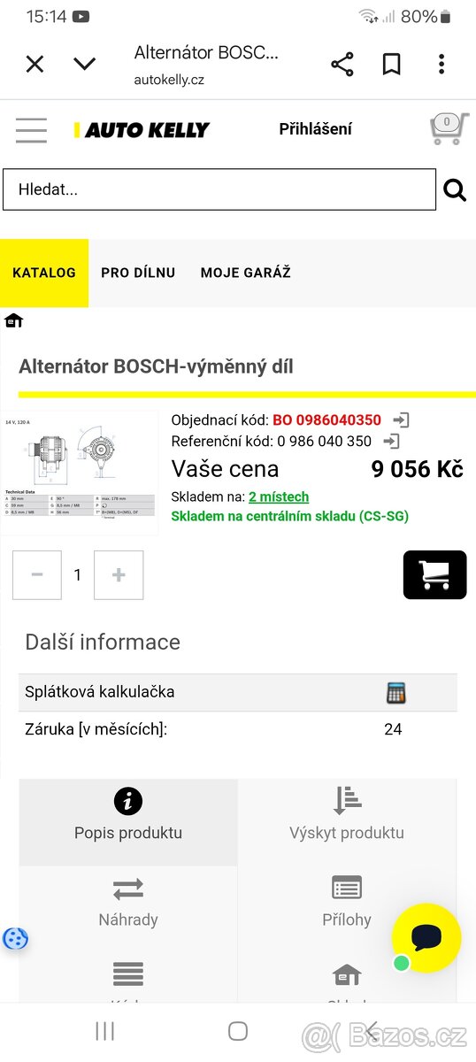 Alternátor Passat, audi - 3