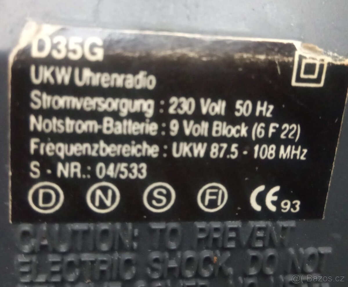 Rádio-budík-hodiny D35G - 3