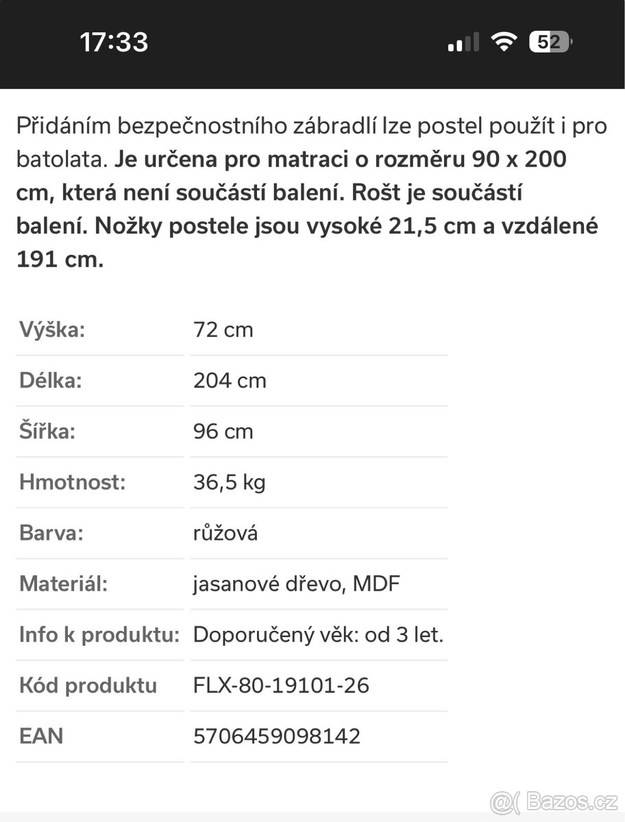 Postel nabytek detsky pokoj - 3
