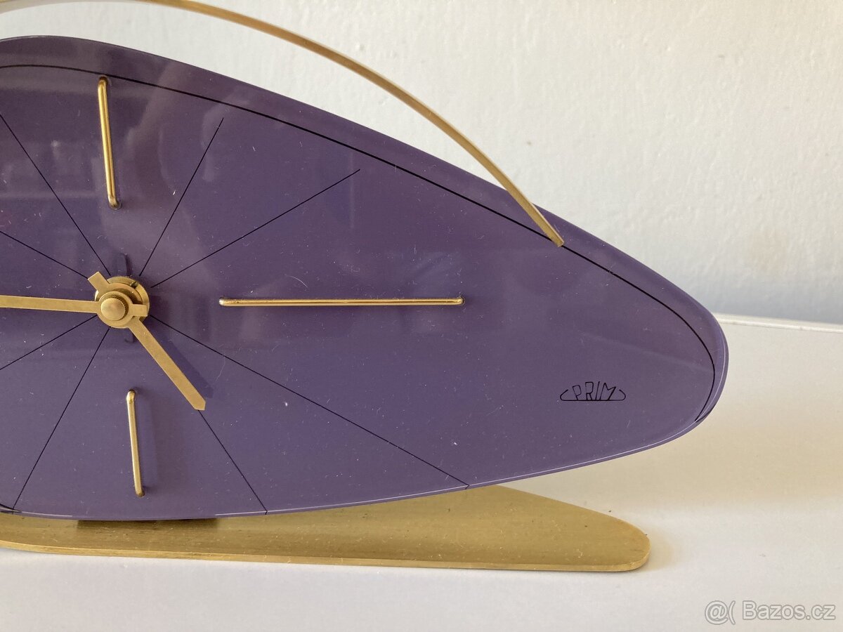 Krásné hodiny Prim Brusel fialové - 3