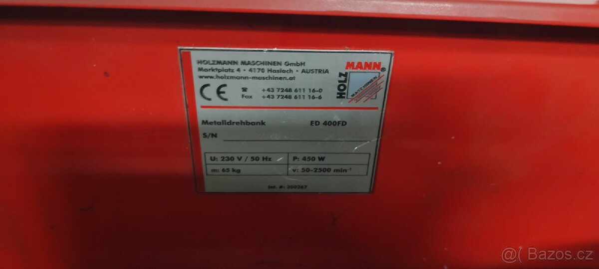 Soustruh Holzmann ED 400FD - 3