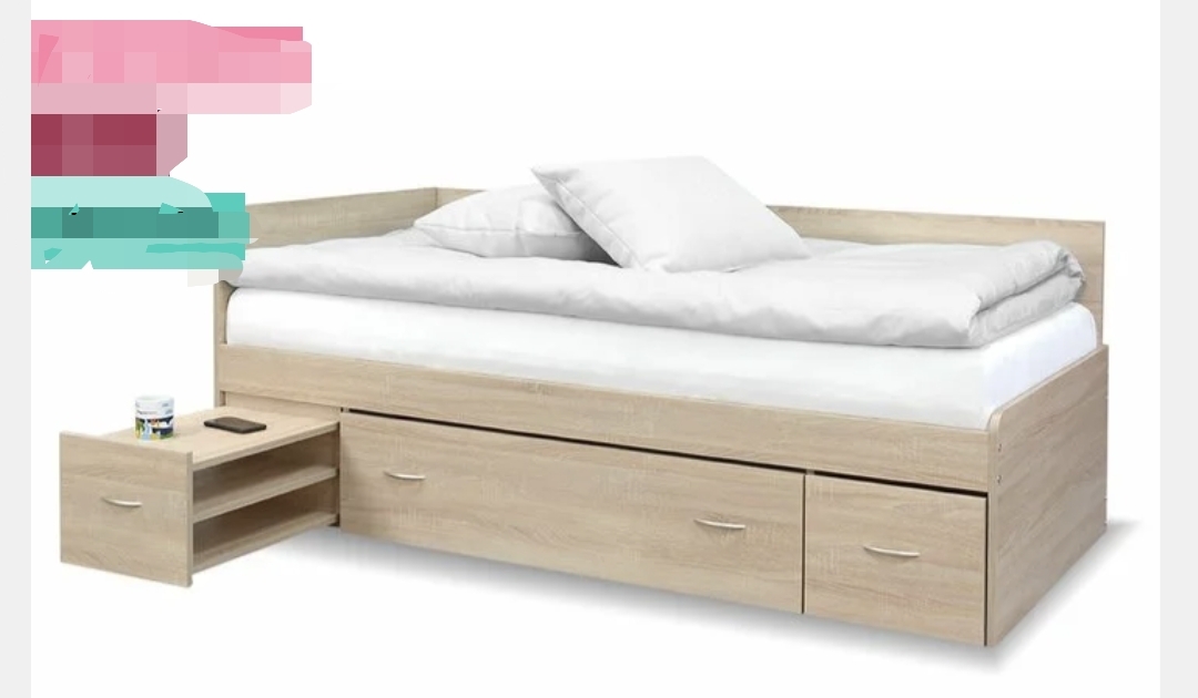 Prodám postel s uložnými prostory a nočním stolkem - 3