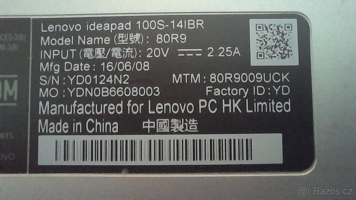 Notebook Lenovo IdeaPad 100s-14IBR - 3