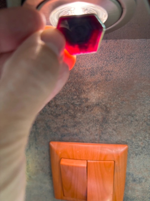 Rubín - Raritní přírodní rubín trapiche - hvězda - 3