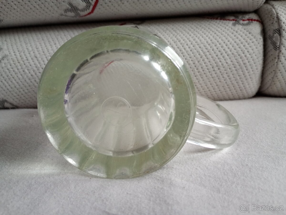 Retro půllitr na pivo, skleněný půllitr - 3