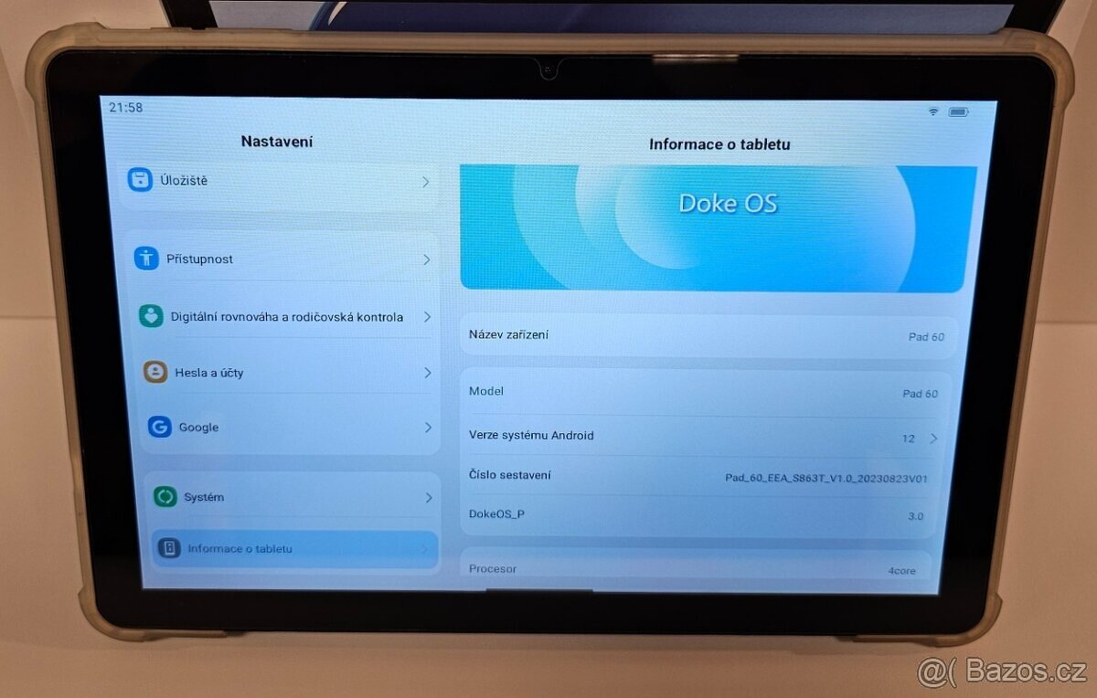 Tablet Oscal Pad 60, 3GB/64GB, modrý - 3