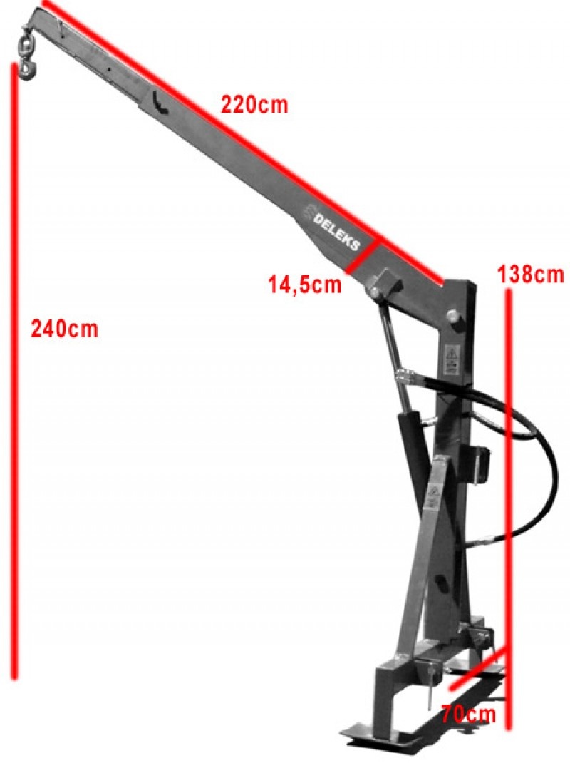 Traktorový hydraulický jeřáb - zdvih EL 500 (vč.DPH) - 3