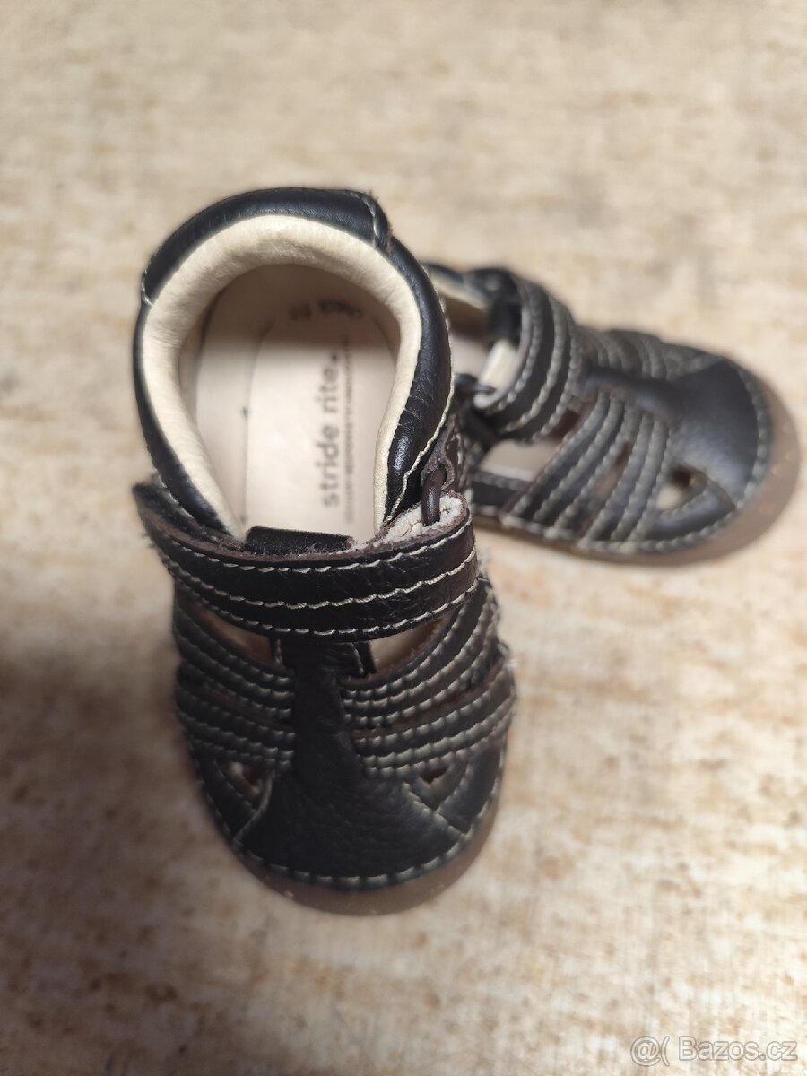 Dětské kožené sandálky Stride Rite vel 19 - 3