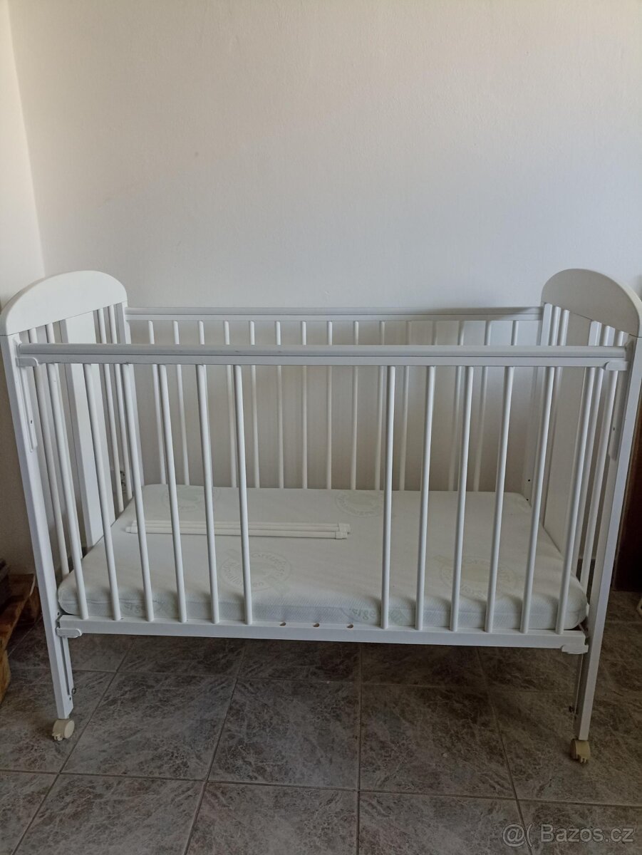 Dětská postýlka TOMI bear bílá, 120x60 - 3