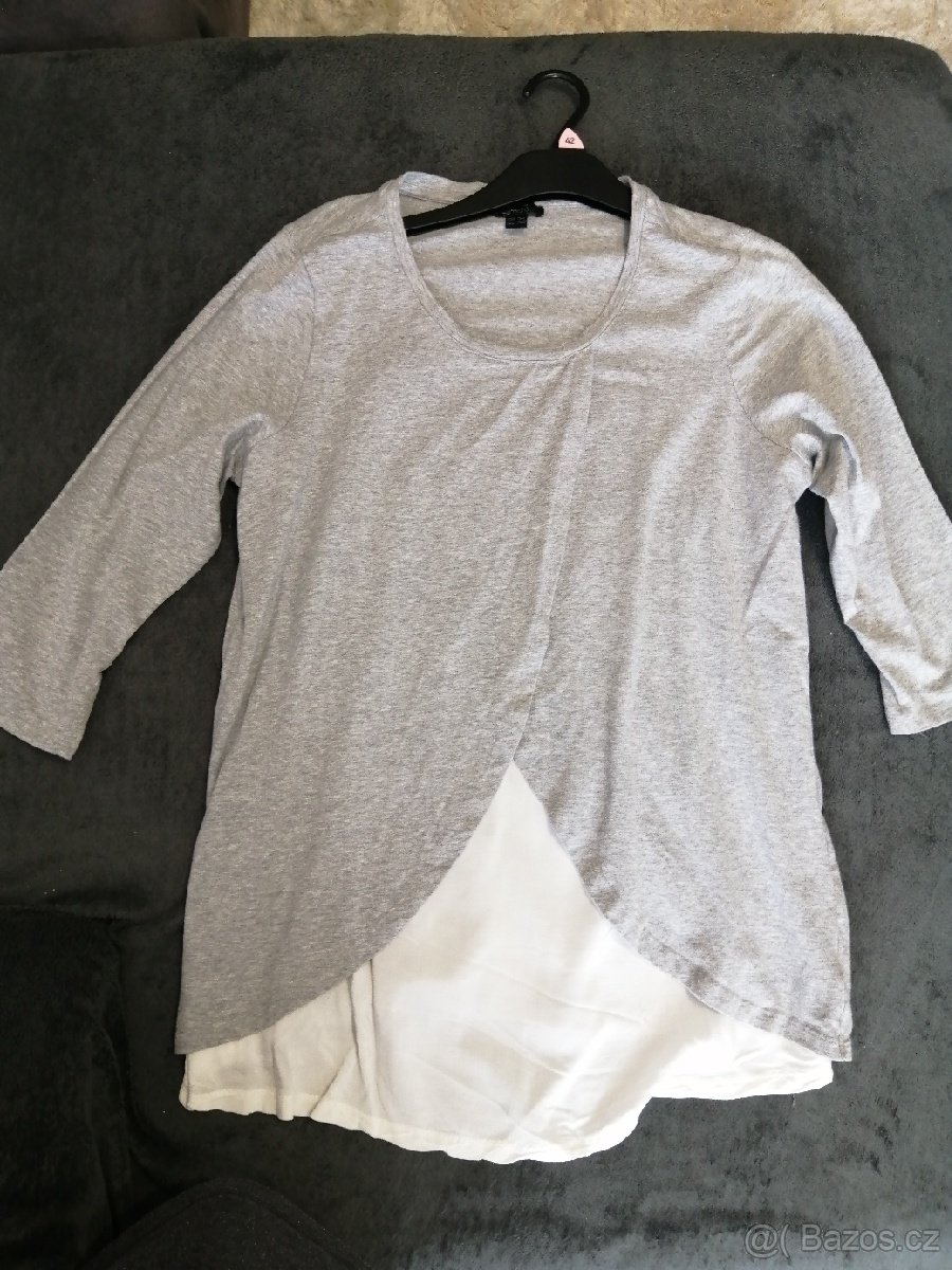 Těhotenská blůza- tričko nové (2 kusy) - 3