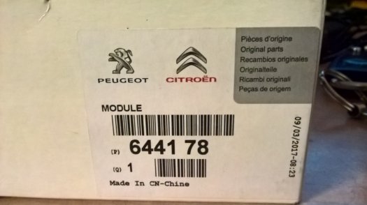 Citroën, Peugeot - řídící modul ventilátoru - 644178 - 3