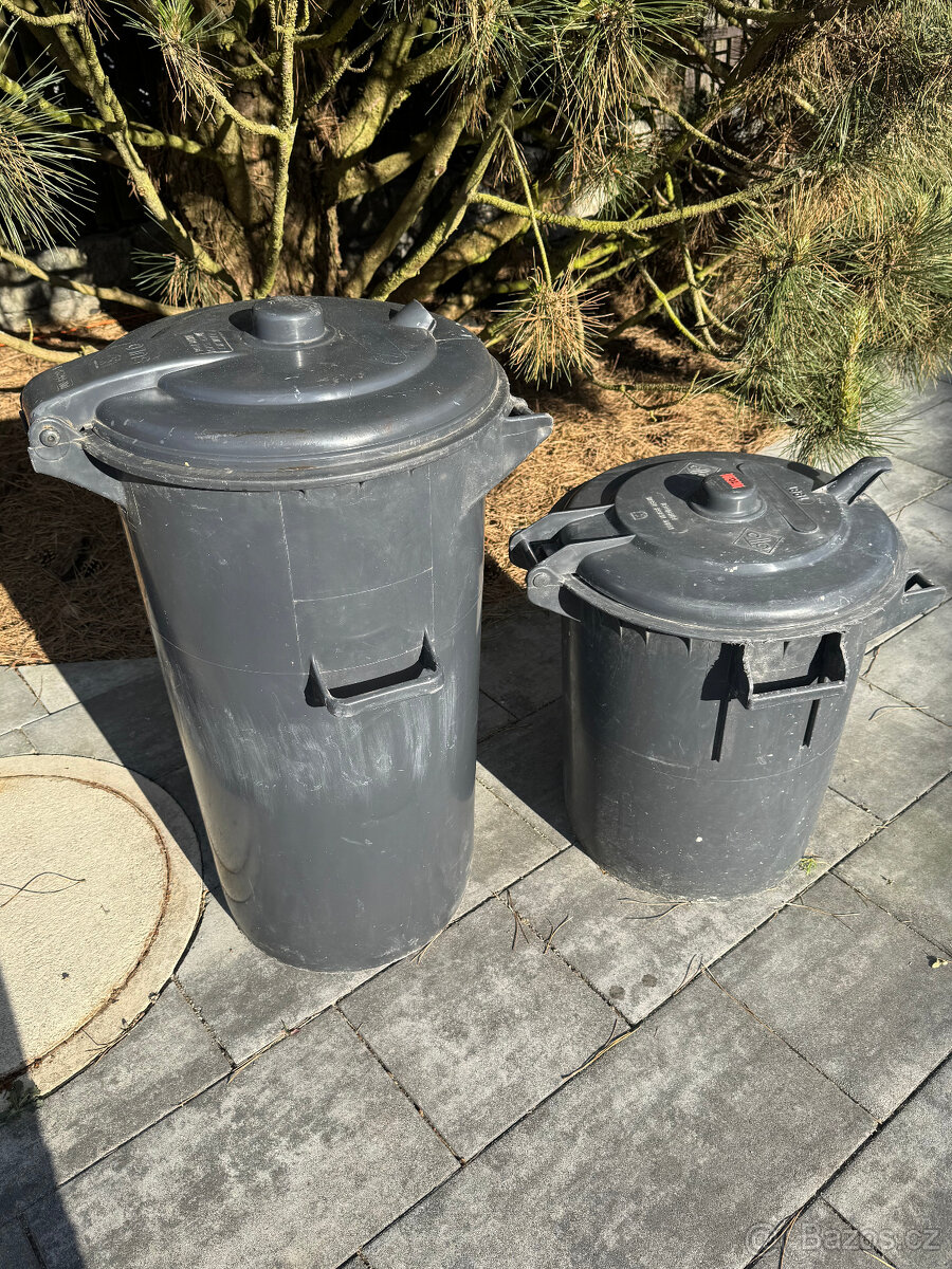 Popelnice plastové 2 kusy - 110 a 70 litrů - 3