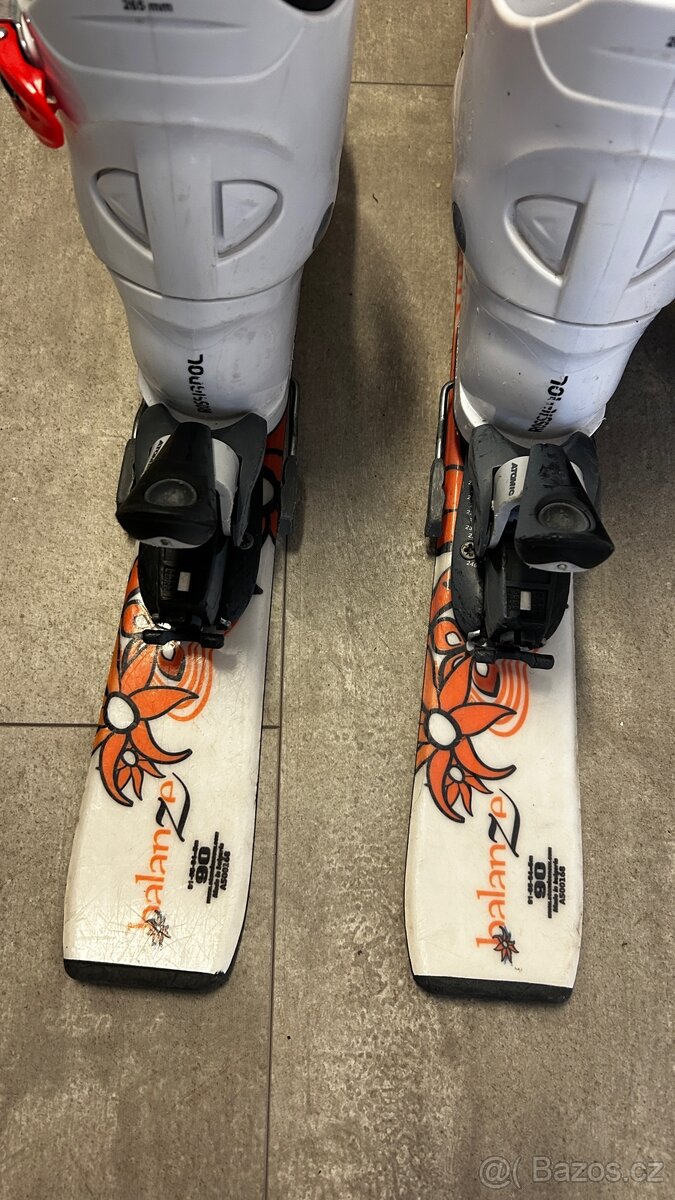 Lyže dětské 90 cm Atomic lyžáky Rossignol - 3