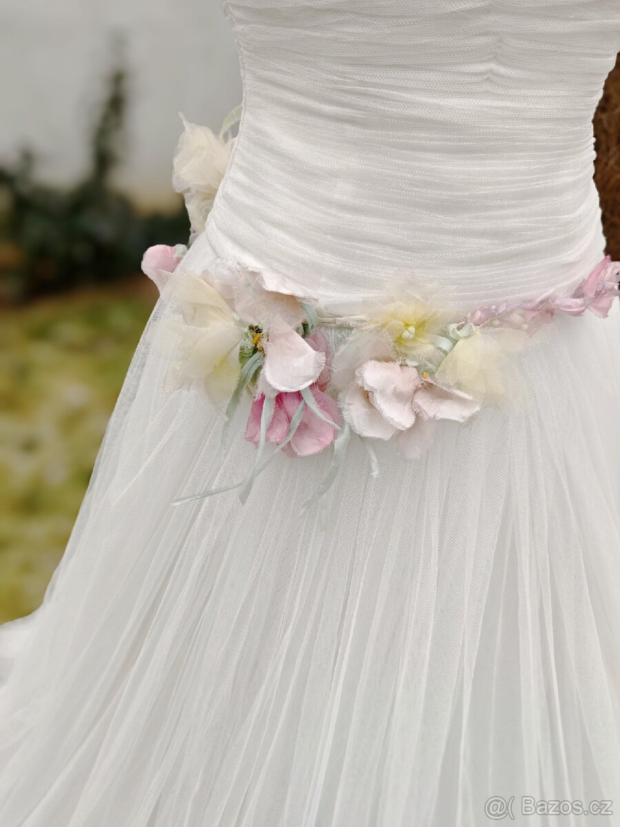Svatební šaty vel.S / m - 3