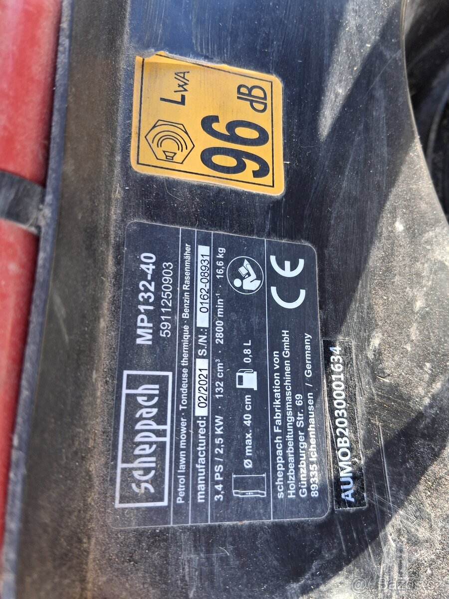 Benzínová sekačka Scheppach MP132-40 - 3