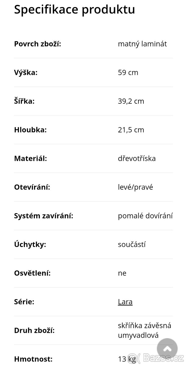 Koupelnová skříňka s umyvadlem ořech - 3