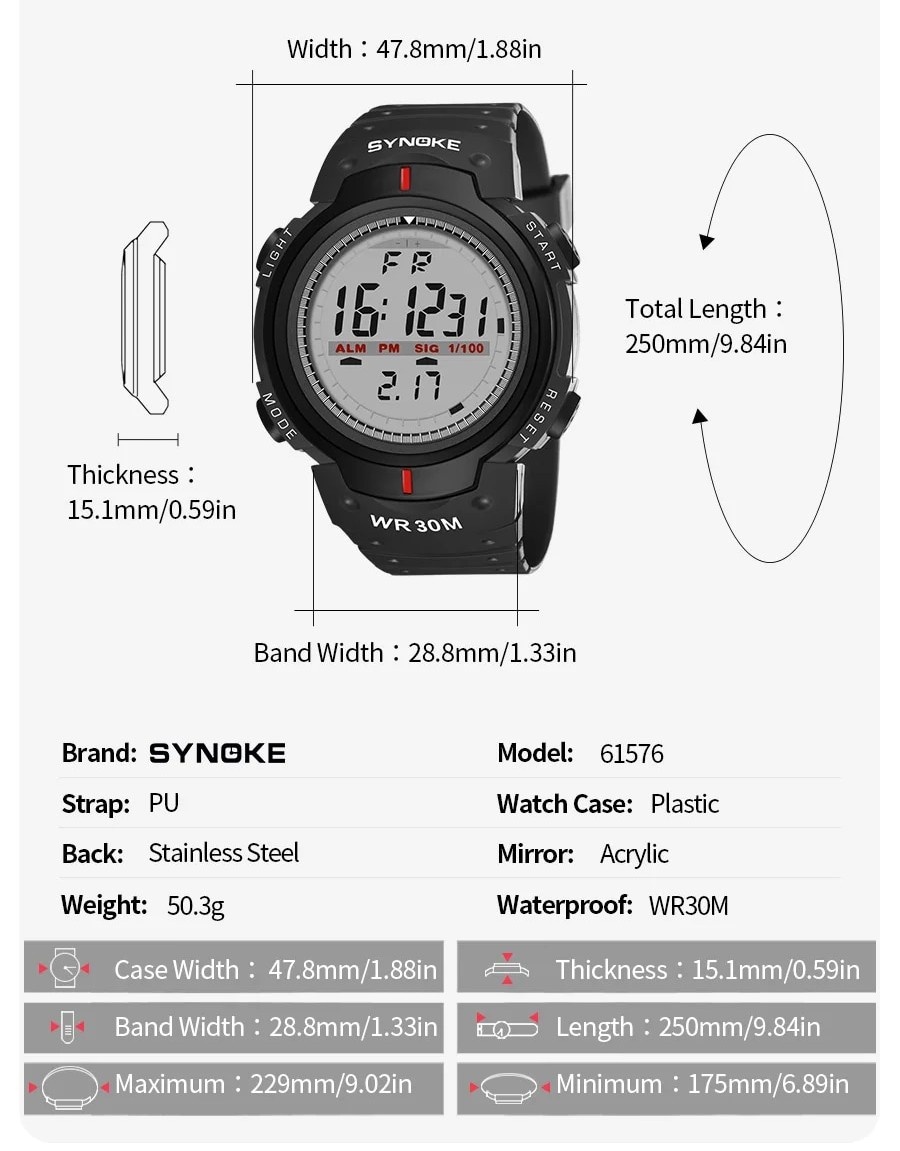 Hodinky pánské, sportovní, digitální. NOVE. - 3