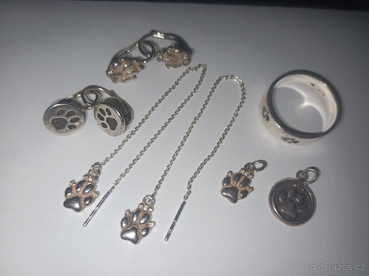 Šperky Psi packy stříbro - 3
