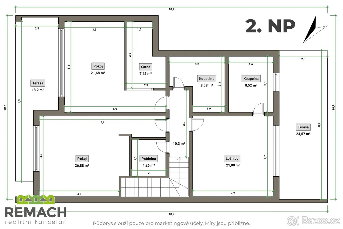 Prodej hrubé stavby, luxusní rodinný dům 4+kk, 235 m², Uhers - 3