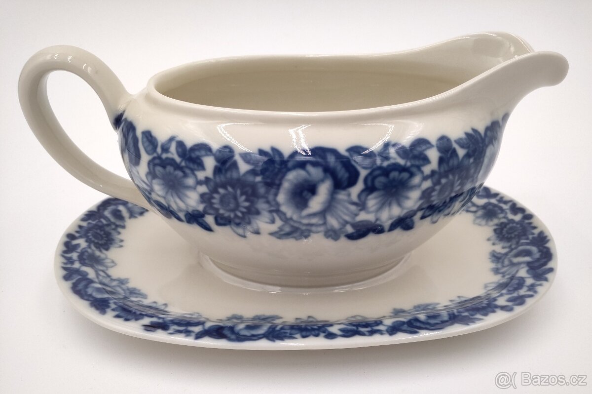 Starožitný omáčník - Kobalt KPM GERMANY, Krásný stav - 3