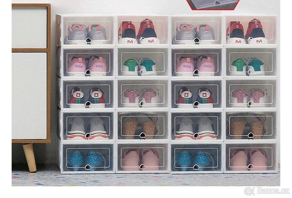 Organizér na boty s dvířkami 20-24ks - různé druhy - 3