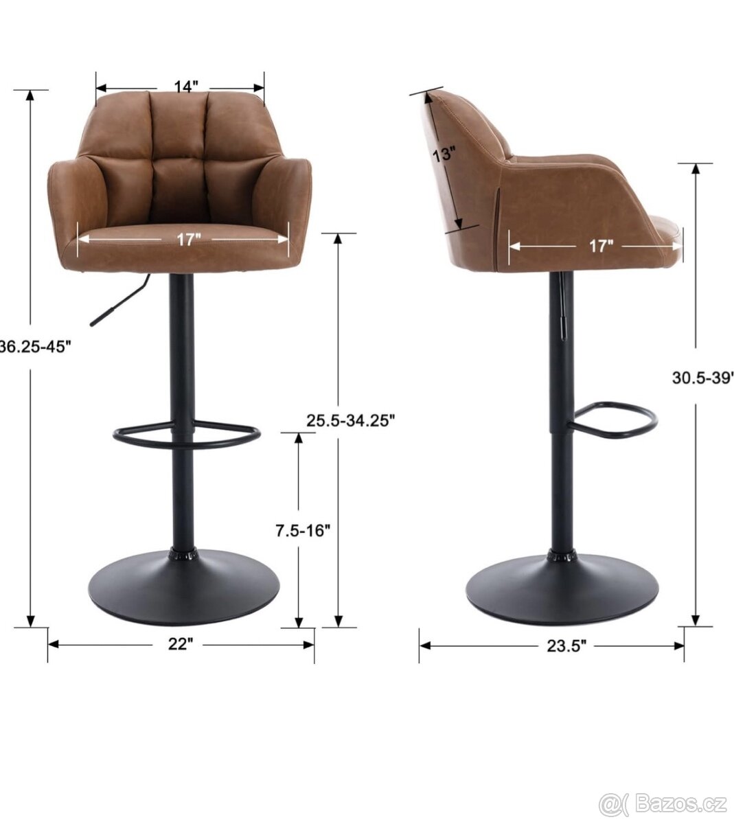 židle barovi 2ks. Nový - 3