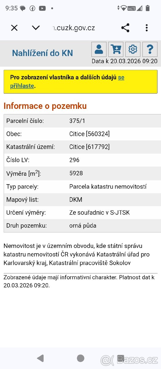 Pozemek Citice - 3