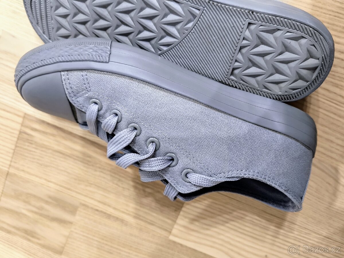 Šedé lehké plátěné tenisky - 3