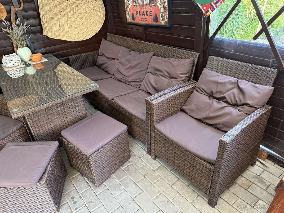 Set zahradního nábytku z ratanu - 3