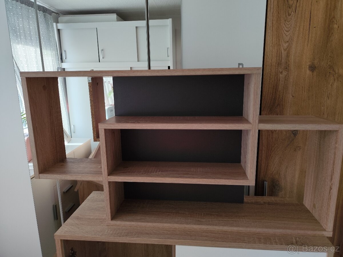 Obývací stěna dub Sonoma+bílá - 3