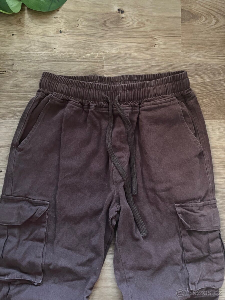 Hnědé cargo kalhoty - 3