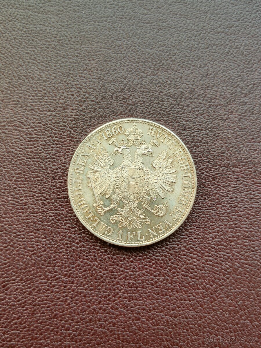 1 zlatník 1860 B Fran. Josefa I., luxusní stav - 3