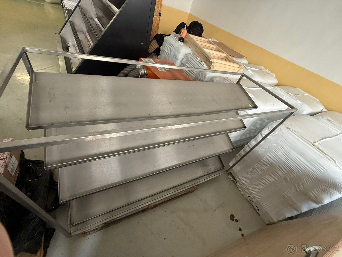 Nerezový regál - - 3