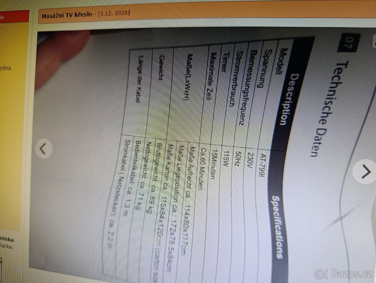 Křeslo masážní, relaxační - 3