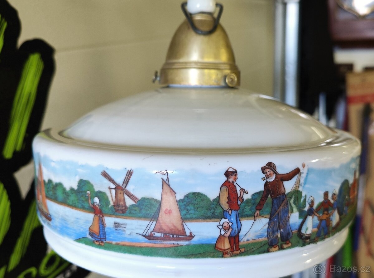 krásný starožitný kompletní stahovací lustr 3 - 3