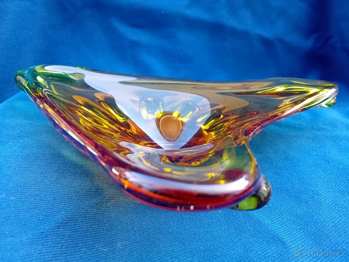 SKLO, HUTNÍ SKLO - MÍSY, VÁZY, POPELNÍKY - 3