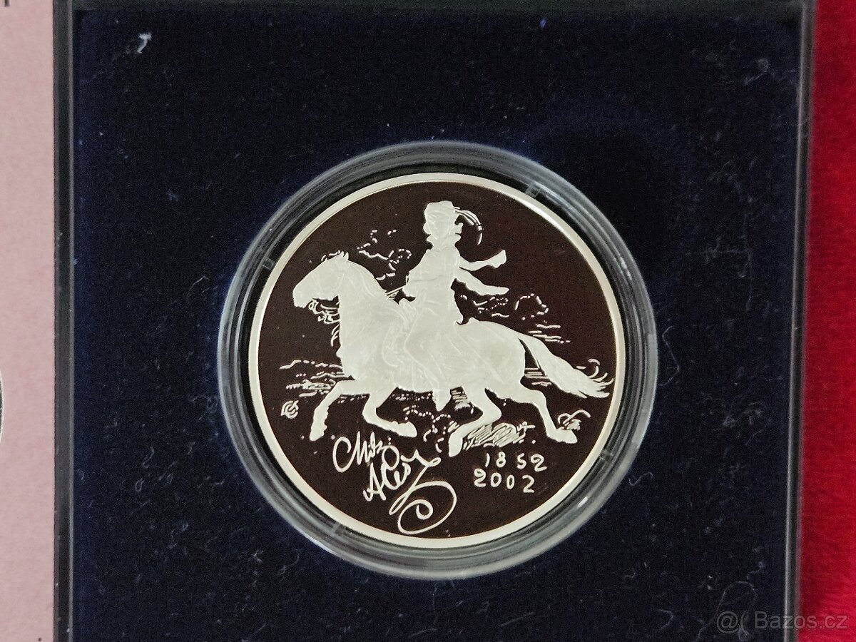 Stříbrná mince 200 Kč 2002 - Mikoláš Aleš, PROOF - 3