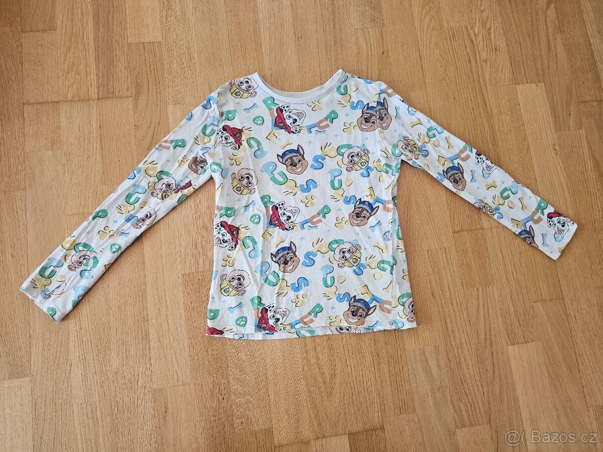 Set triček s dlouhým rukávem, 5x tričko, vel. 128 - 3