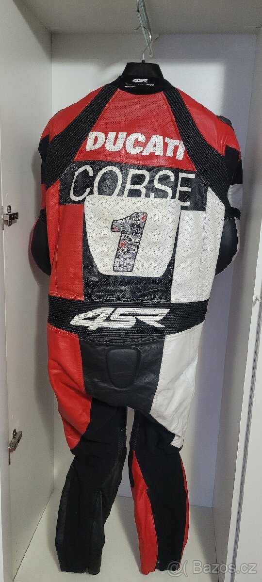 4SR kombinéza z klokaní kůže na zakázku - replica Ducati - 3