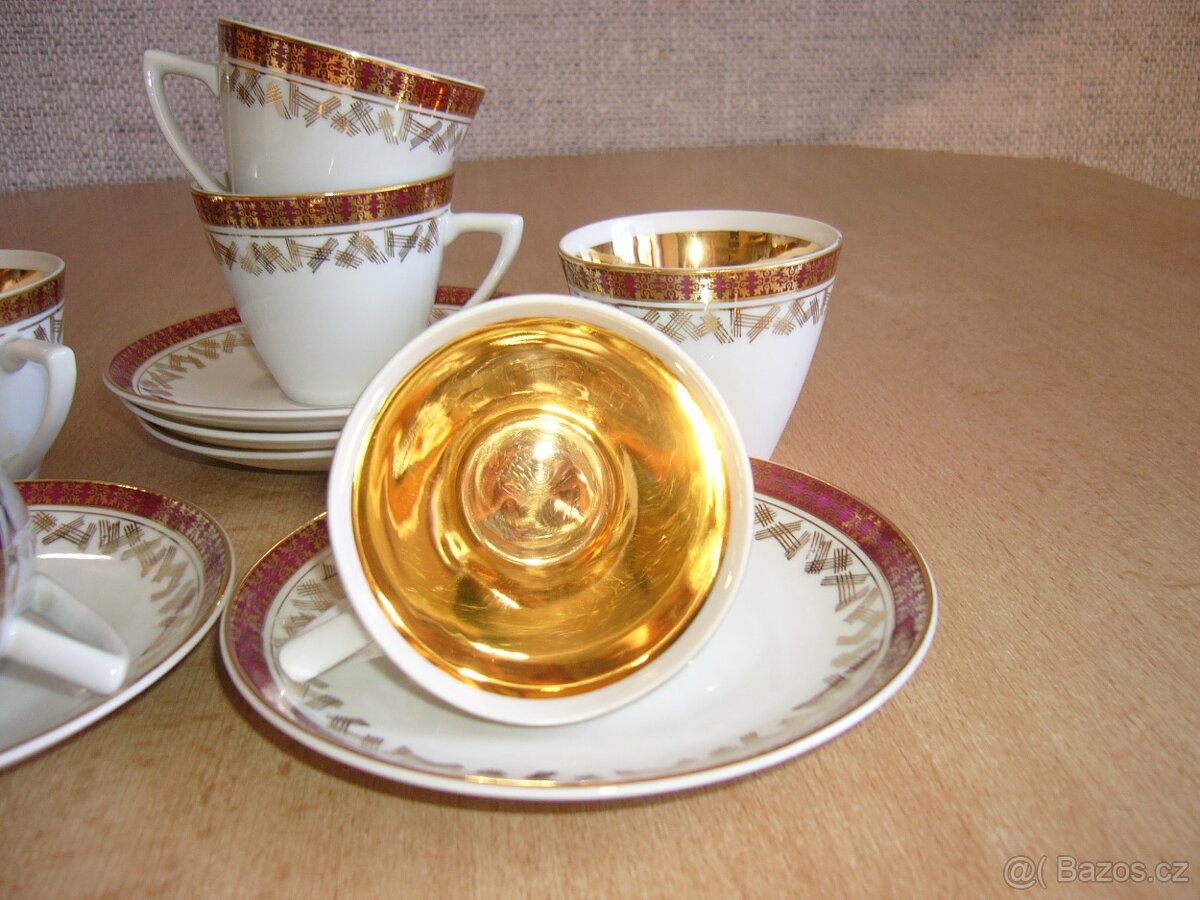 Kávový servis - zlacený - 3