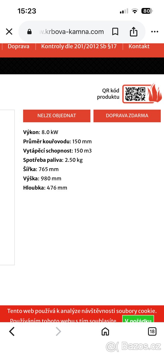 Krbová kamna s výměníkem - 3