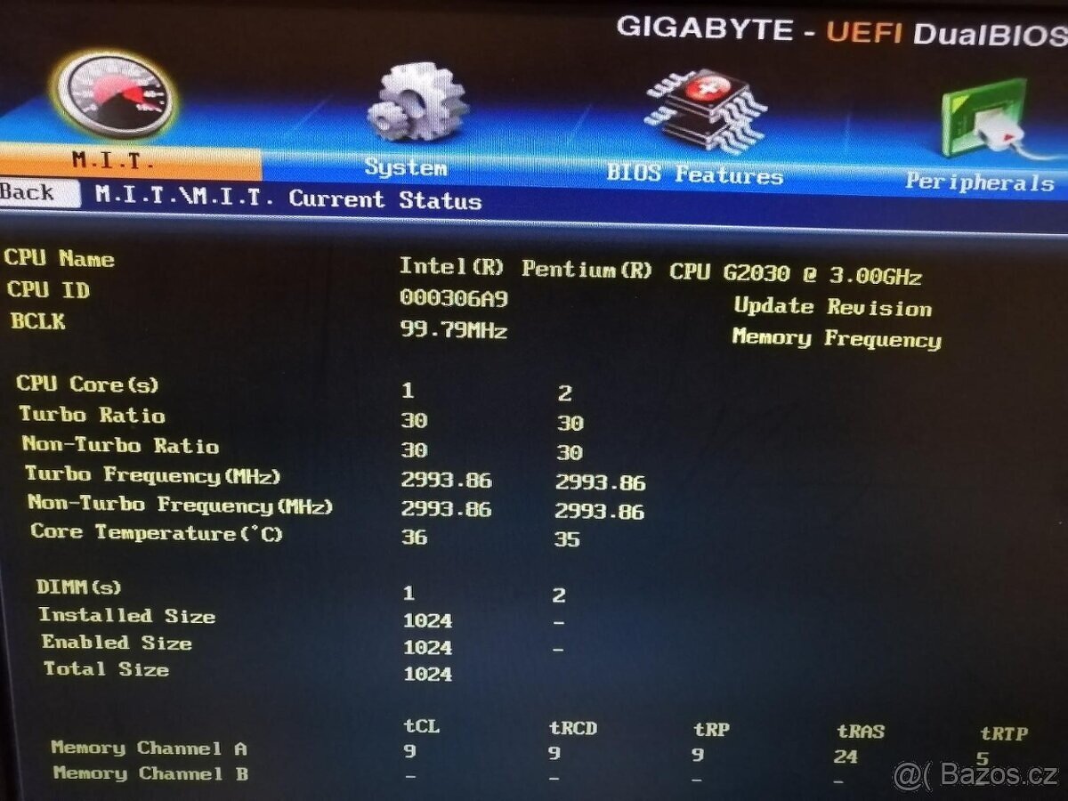 Intel Pentium 2jádra G2030 3Ghz s.1155 / G3260 3.3Ghz s.1150 - 3