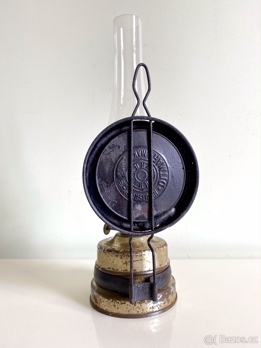 Petrolejová lampa petrolejka Ditmar, 115 let stará - 3