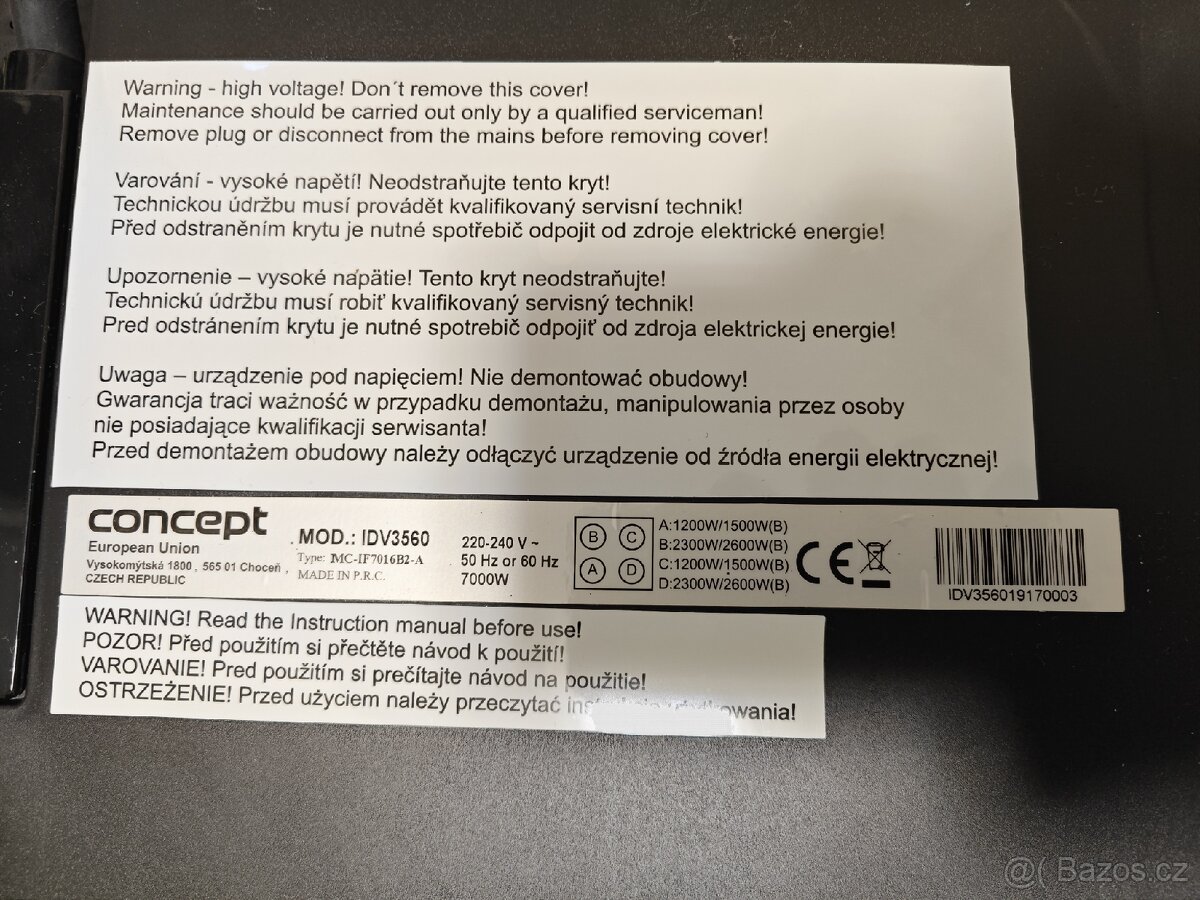 Indukční varná deska Concept IDV3560 - 3