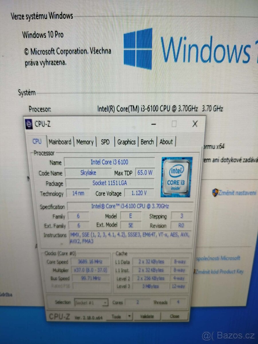 ASUS B150M-K soc 1151 + Intel Core i3-6100 - 3