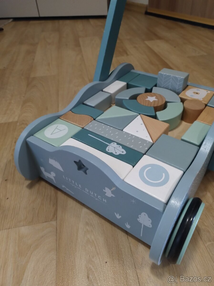 Vozík s kostkami Little Dutch - 3