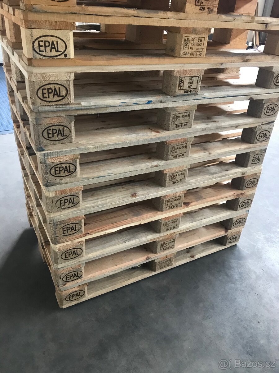 EUROpalety - světlé nepoškozené, tmavší s malým poškozením - 3