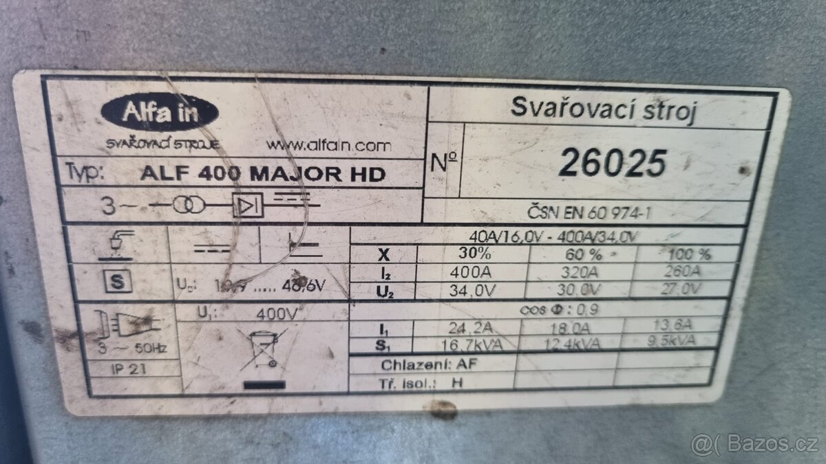 Svářečka CO2 Alfa in 400 - 3