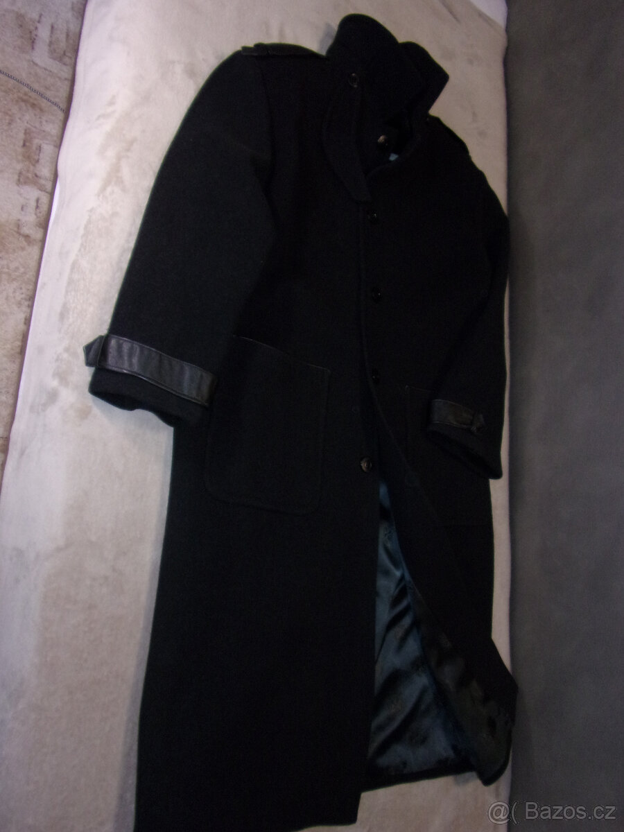 černý Top kabát -hubertus vlna,vel 52-54, šitý na míru - 3